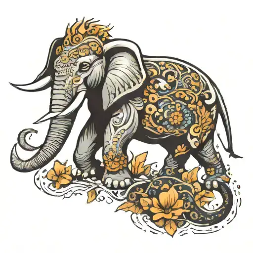 Elephant And A Dragon