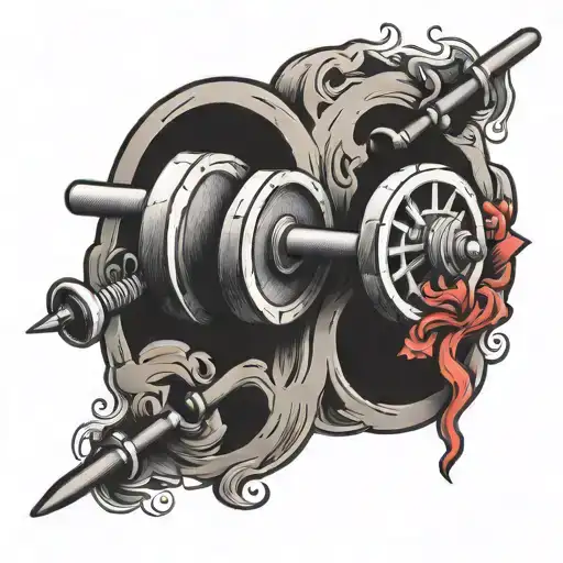 Barbell And Friendship Symbol