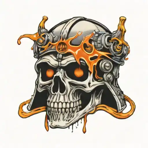 Skull As Darth Vaders Melted Helmet