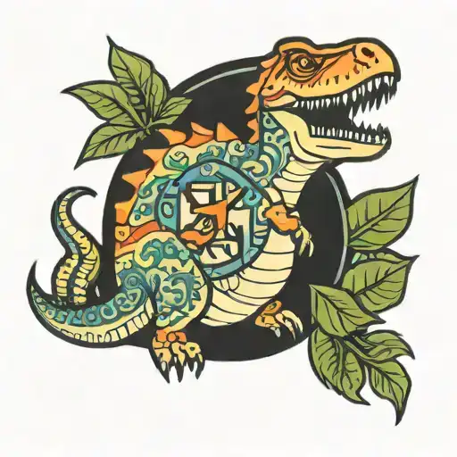 Dinosaur With Adoption Symbol Incorporated