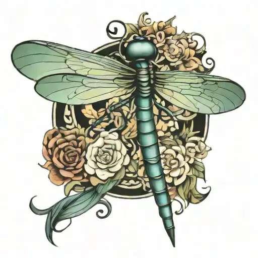 Dragonfly With A Womans Body Shaped Like