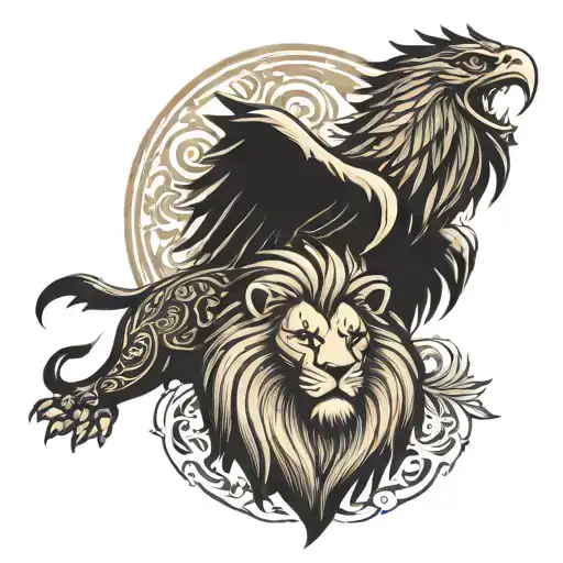Armenian Lion And Eagle