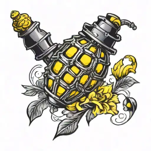 Black And Yellow Grenade