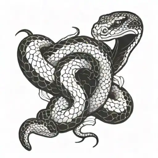 Black Snake Tatto Design