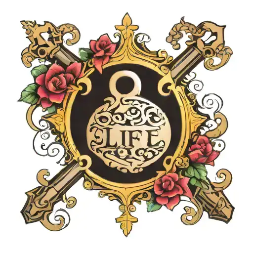 The Word Life With A Keyhole In It