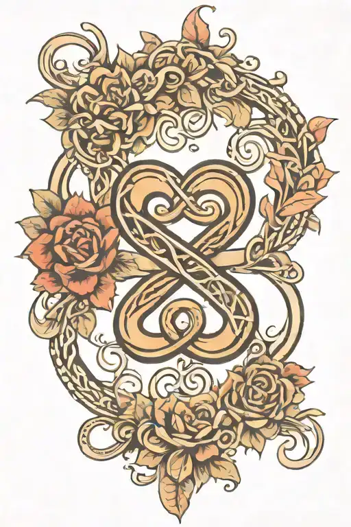 Infinity Heartbeat Line Intertwined