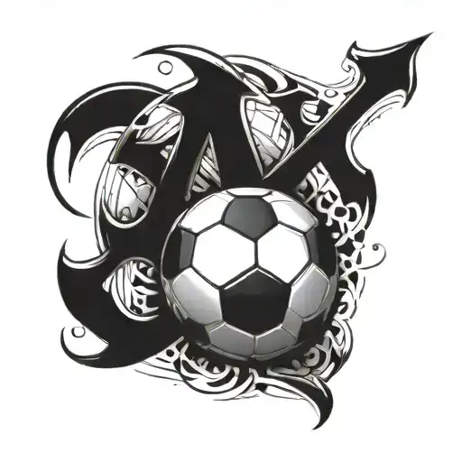 Number 6 With Soccer Ball