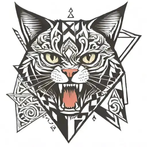Cat Into Triangle Tribal