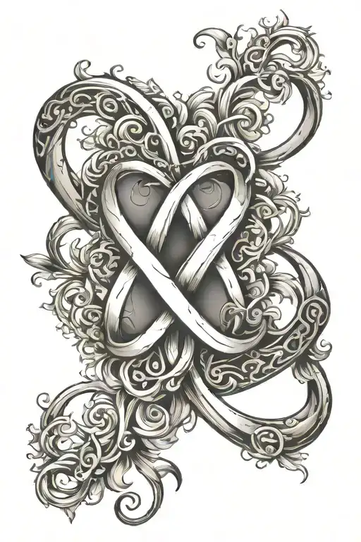 Infinity Love Symbol Intertwined With Never Always