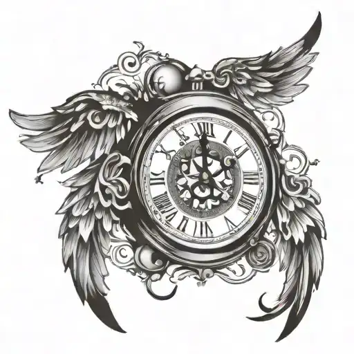 Clock And Wings