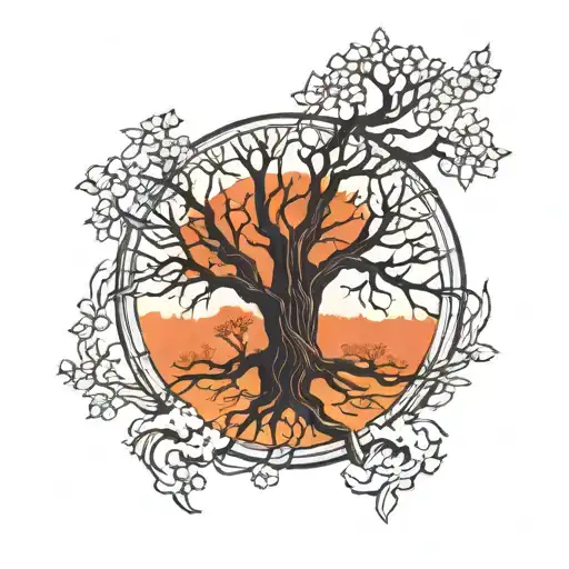 A Tree Woth A Halo Above It