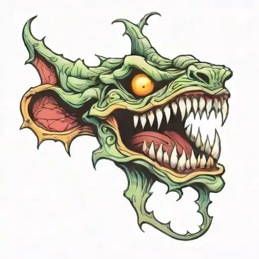 Creature Creepy Smile And Showing Teeth