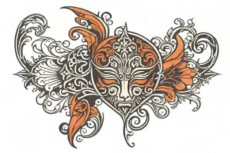Dark Ornamental Design Head