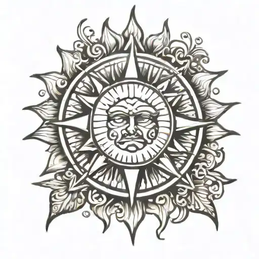 Sun With Rays Shining