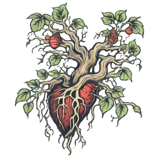 Poison Tree With Heart Roots Spreading