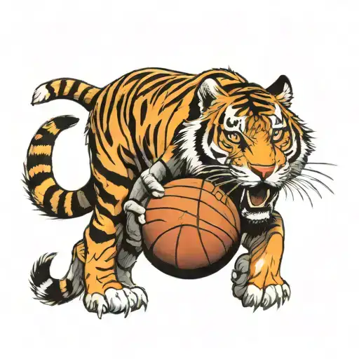 Tiger With Basketball