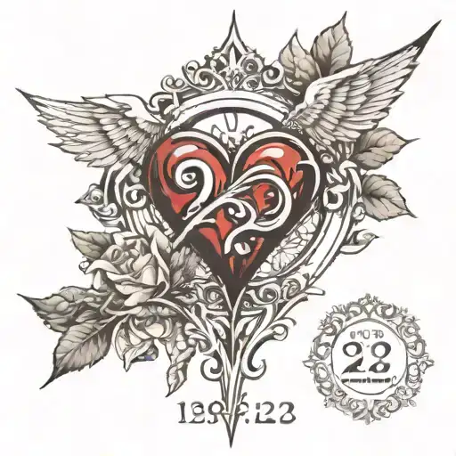 With This Date 19 - 12 - 22 And Put An Arrowed Heart On It