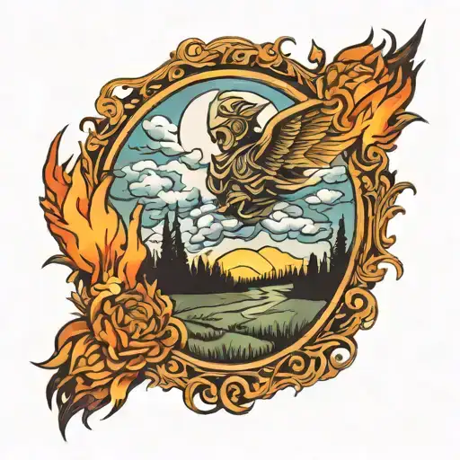 Field Of Dreams Engulfed In Fire Coming