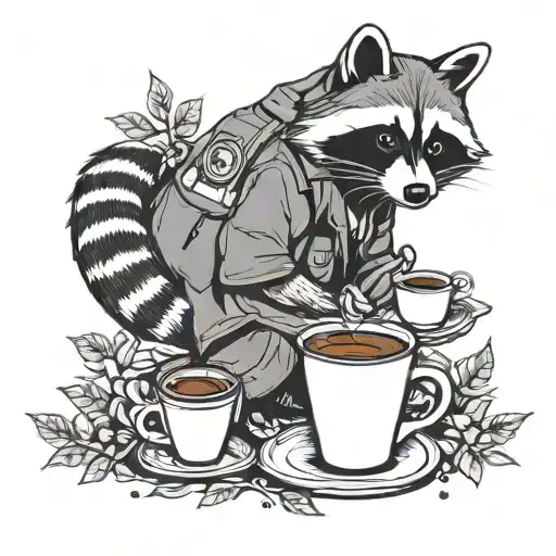 Raccoon Camping Coffee