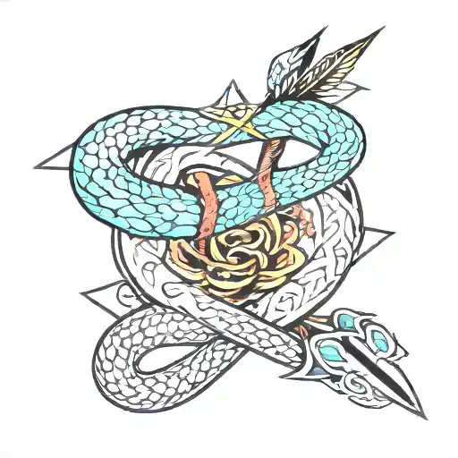 Arrow And Snake Wrapped