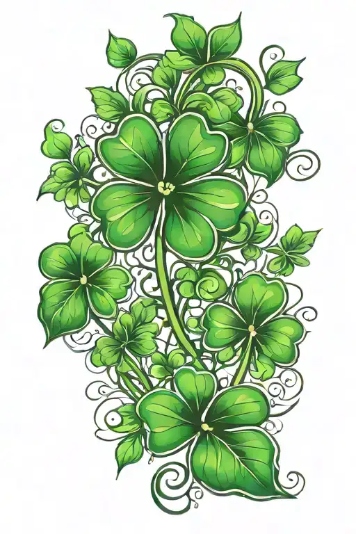 Irish Clover Leaf Vines Wrapping
