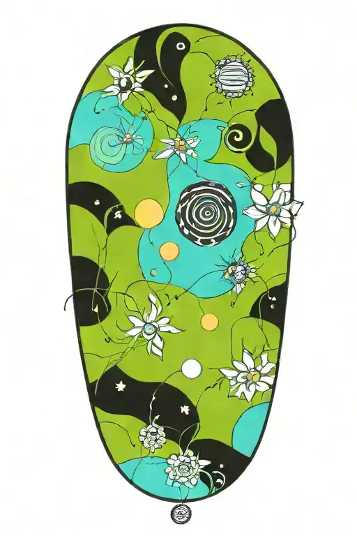 A Floral A Stylized Solar System Planets