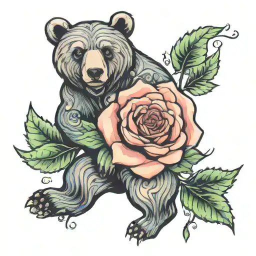 Rose Namnes Bear Holding