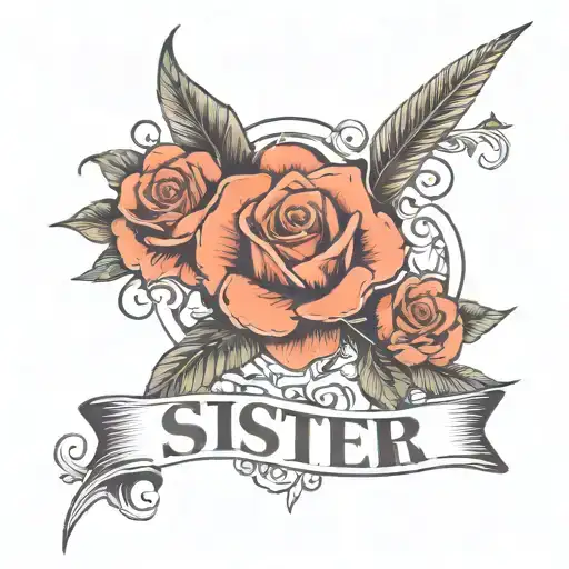 The Word Sister With A Bacround Manly