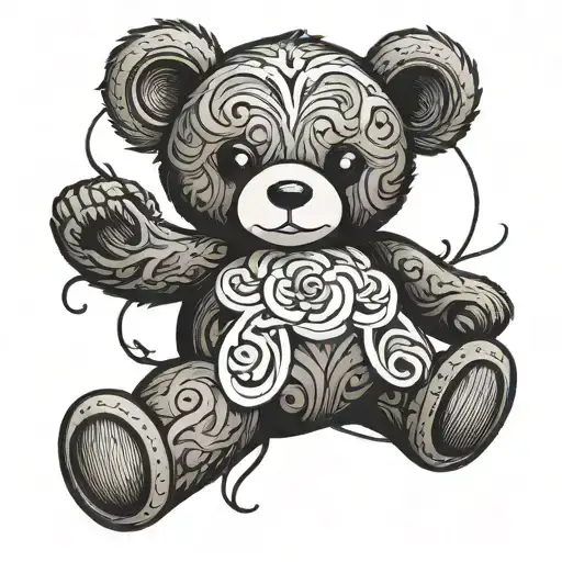 Teddy Bear Holding Each Other