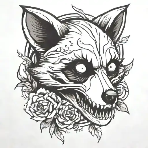 Raccoon Skull Anime Style Inspired