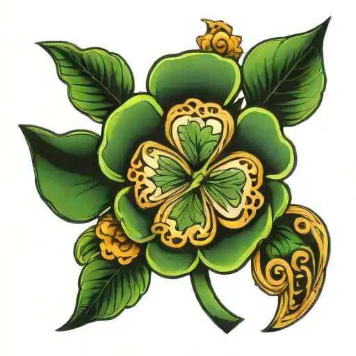 Shamrock And Catholic Mary