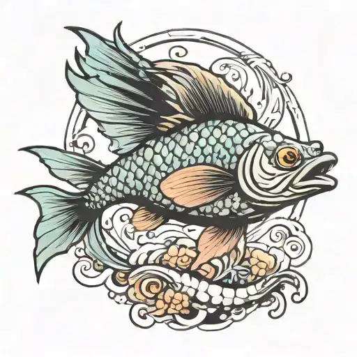 Fish Flying With Dragon