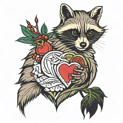 Sacred Heart Jesus Raccoon