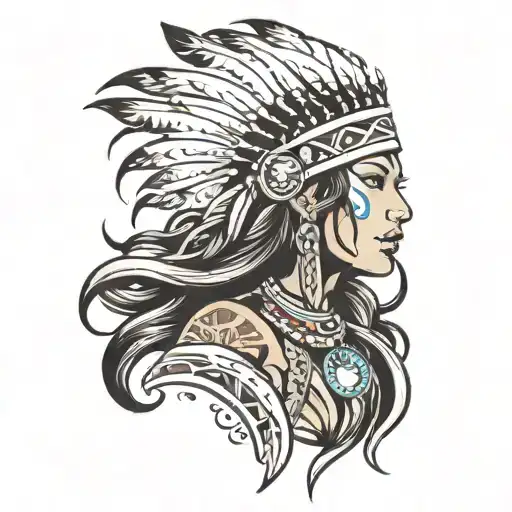 Whirlwind Woman Native American Woman