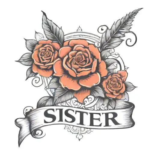 The Word Sister With A Backround Manly No Flowers Growing
