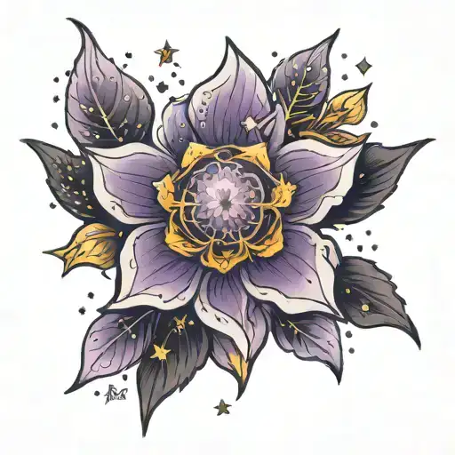 Purple Mother Flower Looks Like Stars Galaxy