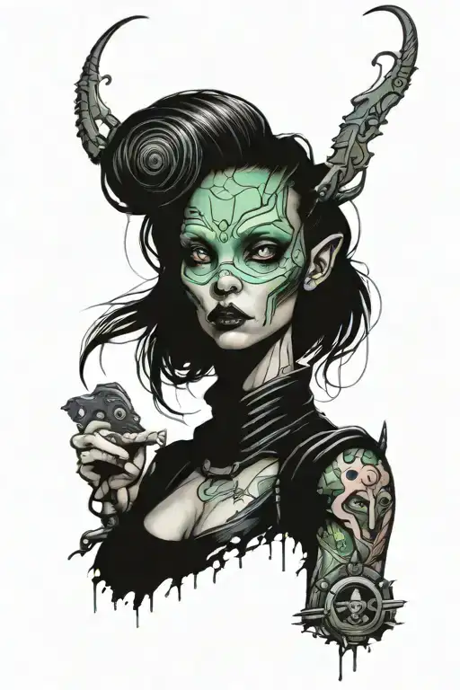 Girl Alien Cyberpunk Neotradi