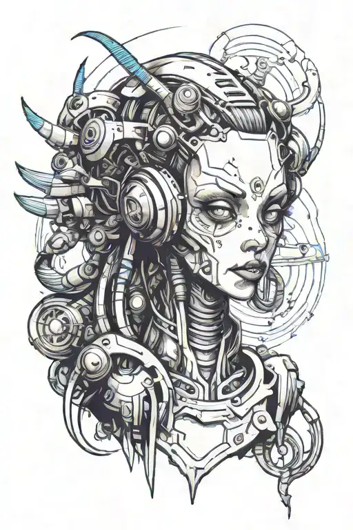 Girl Alien Cyberpunk Neotradi