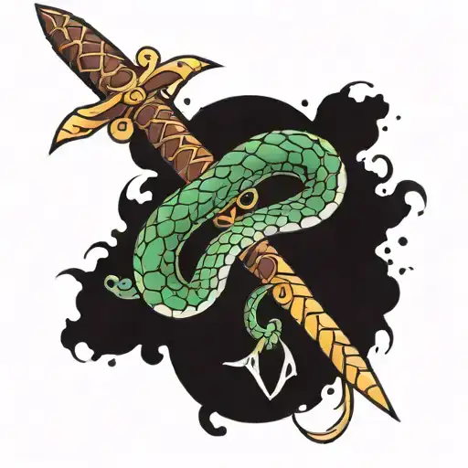 Snake Wrapped Sword