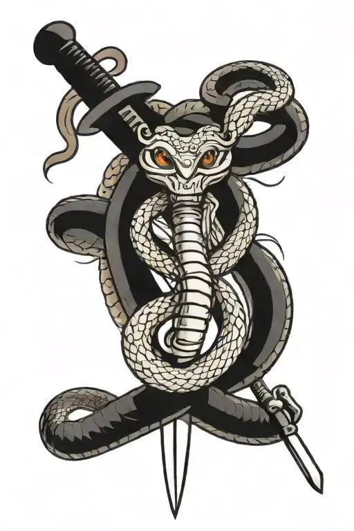 A Sword With A Snake Coiled Around It