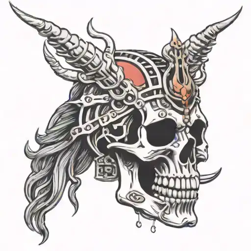 Shiva God Skull Goth Cyborg