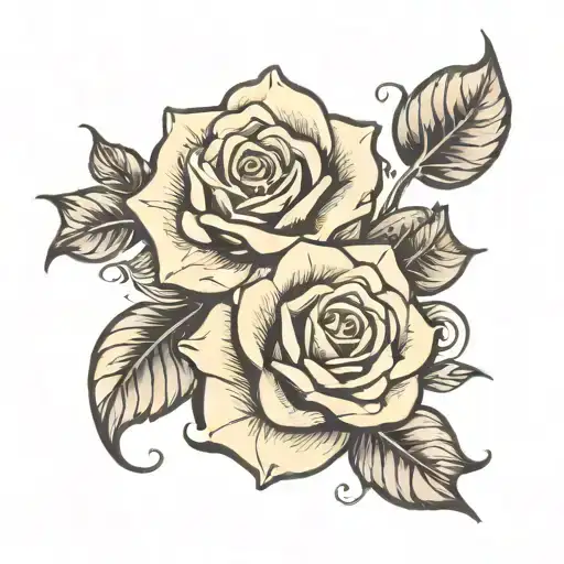 Rose Flower With The Leo Symbol Forming The Petals