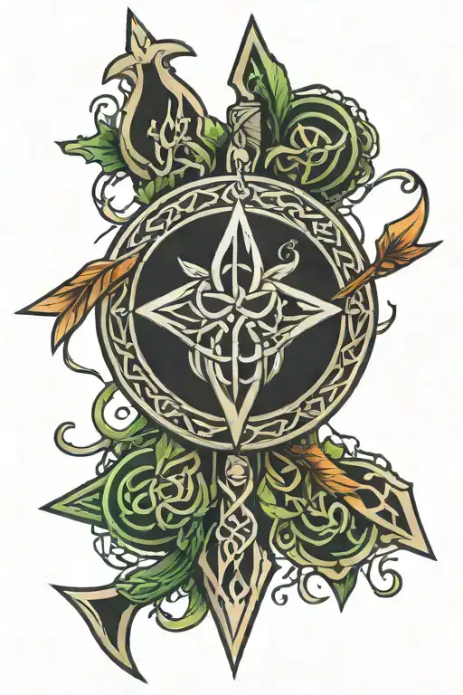 Celtic Trinity Knot Arrow Design