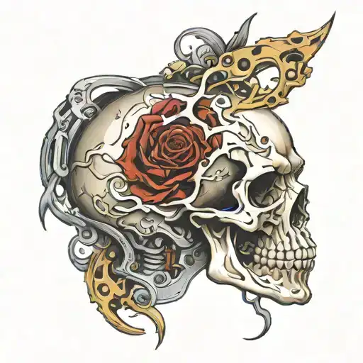 Biomechanical Skull With Gore Inspired