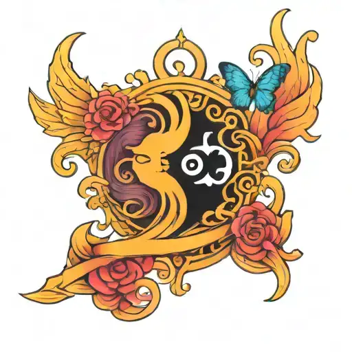 Gemini And Aquarius Symbol Merging