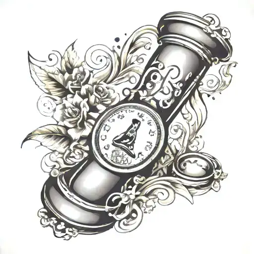 Birth Date Hour Glass Foot Print