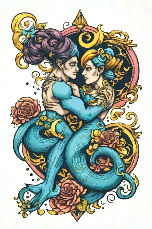Gemini And Aquarius Love Symbol Merging
