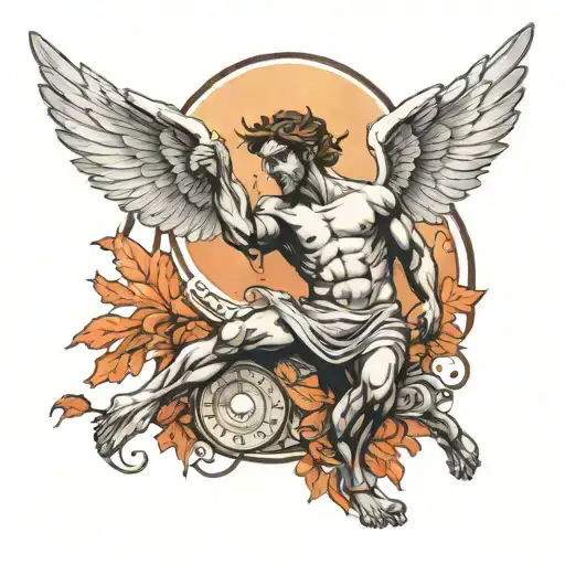 Fall Of Icarus From Mythology With Only Represented By Appllo