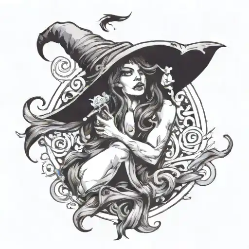 A Witch In A Seductive Pose