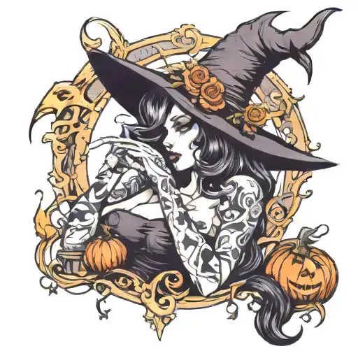 A Witch In A Seductive Pose